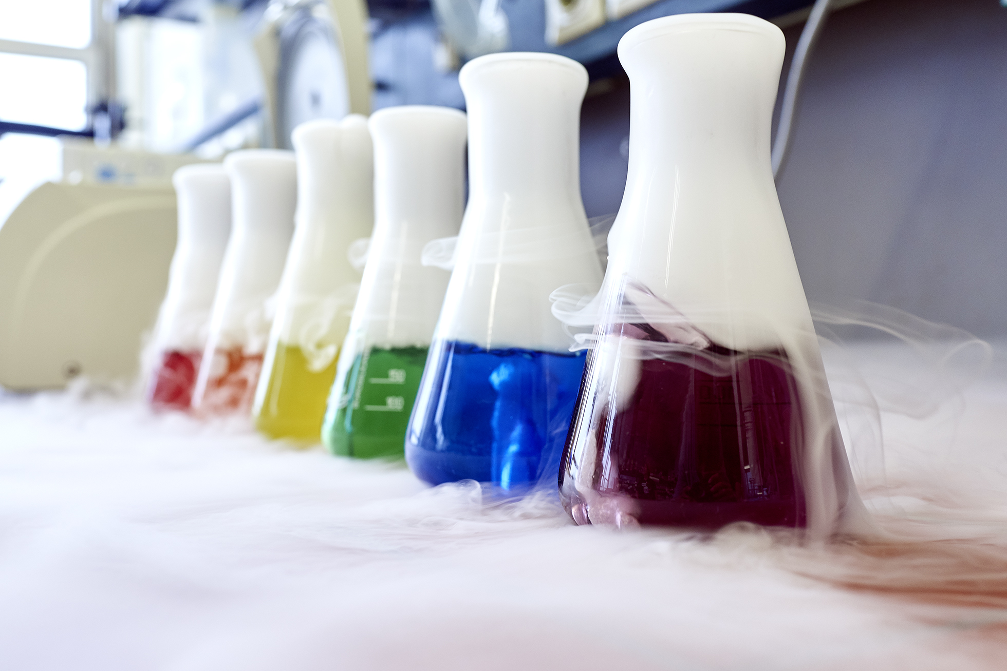 Colorful liquids in the lab