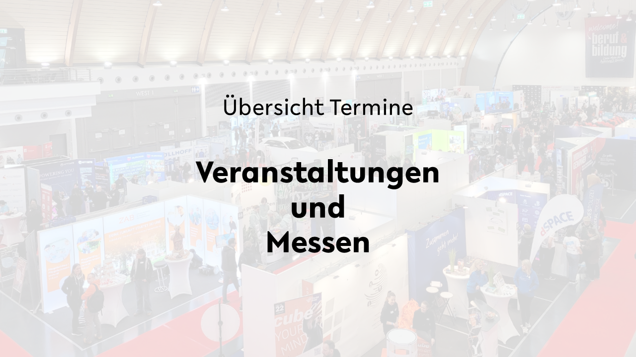 Terminübersicht der Messen und Veranstaltungen 2025