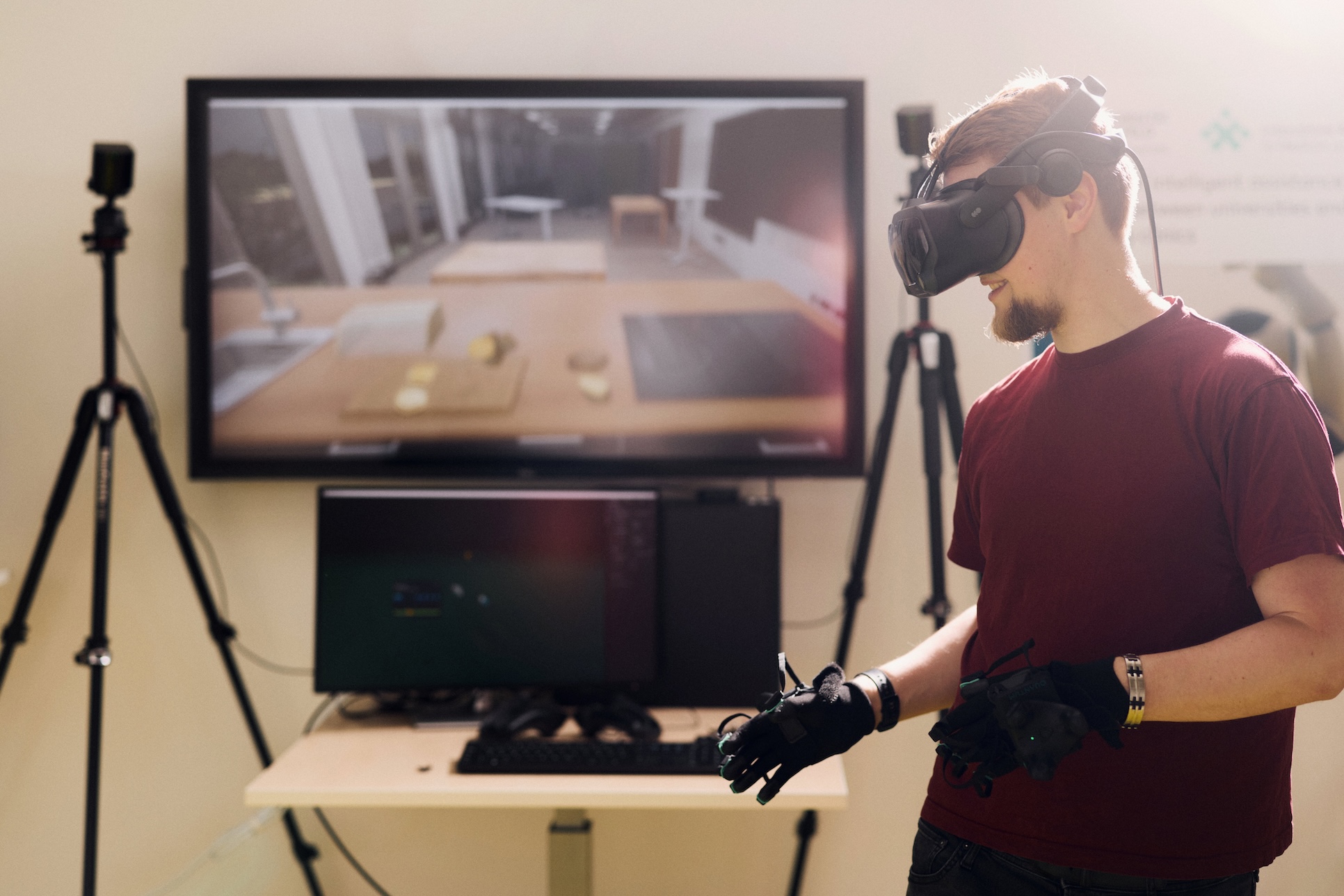 Forschender nutzt die Valve Index