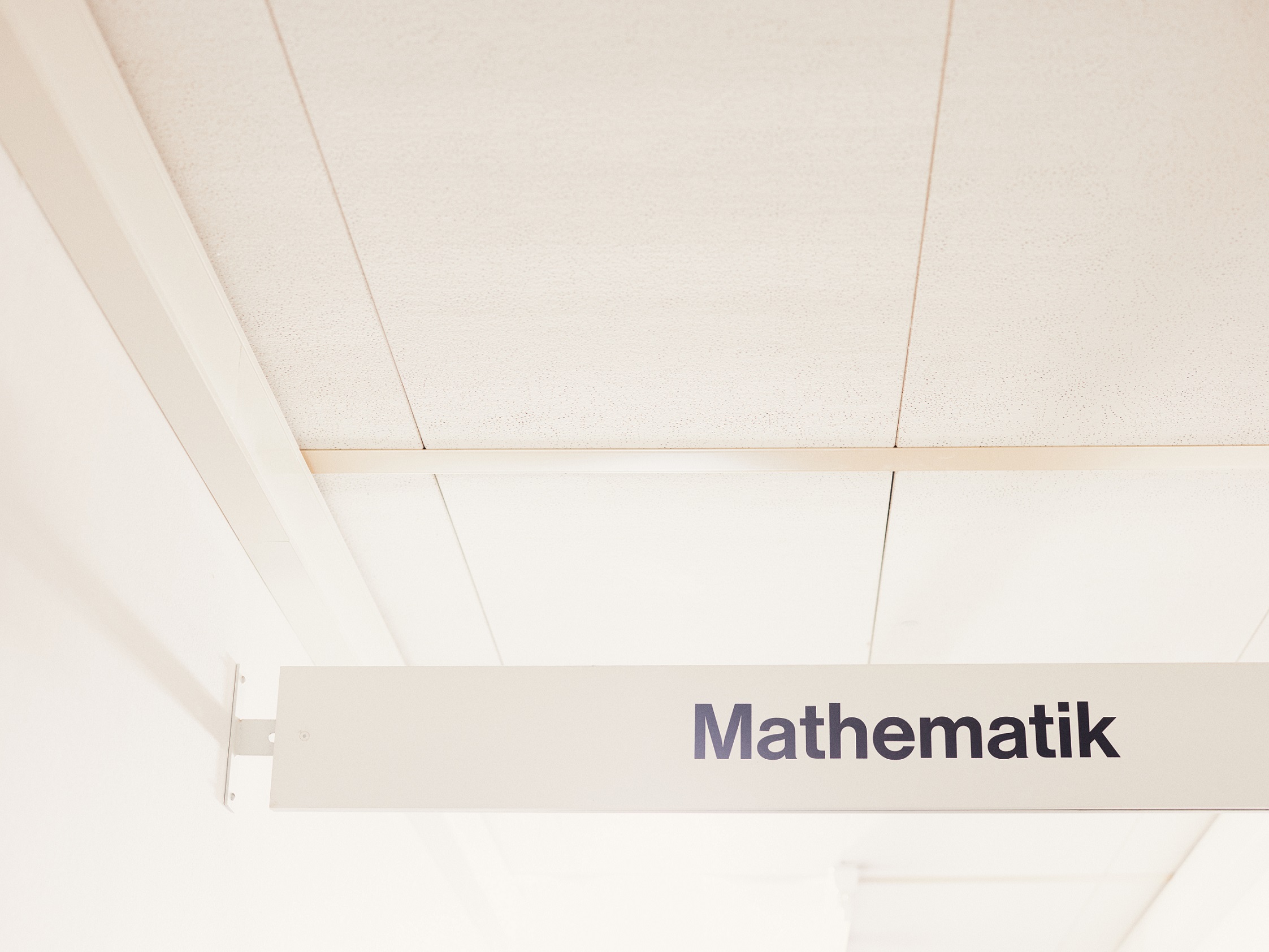 Sign with inscription "Mathematics"