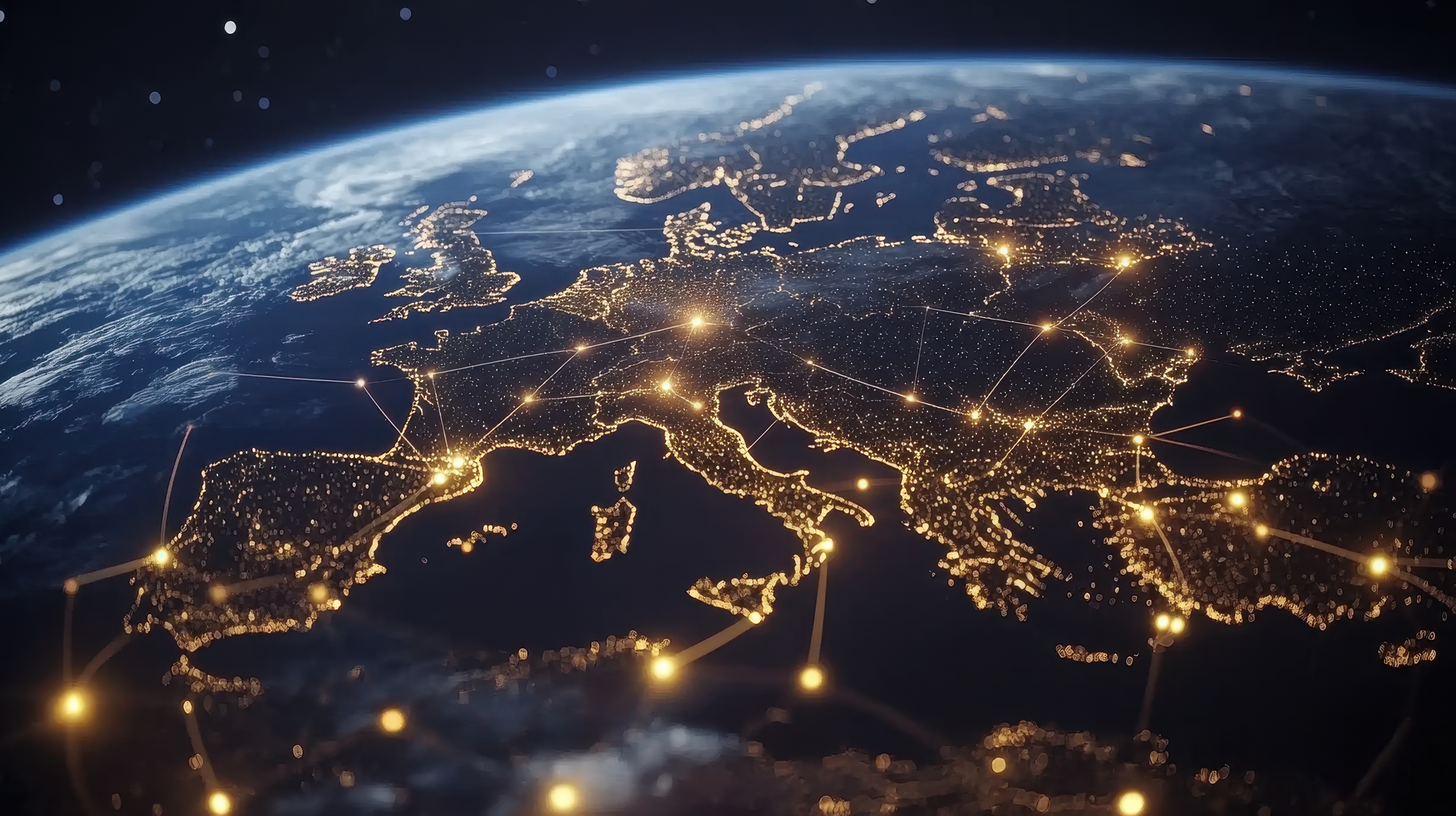 Europa bei Nacht