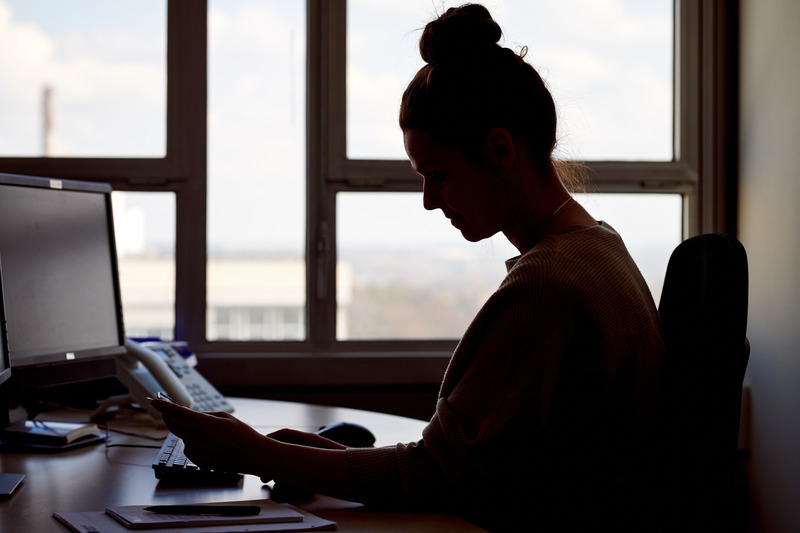 Woman at the laptop