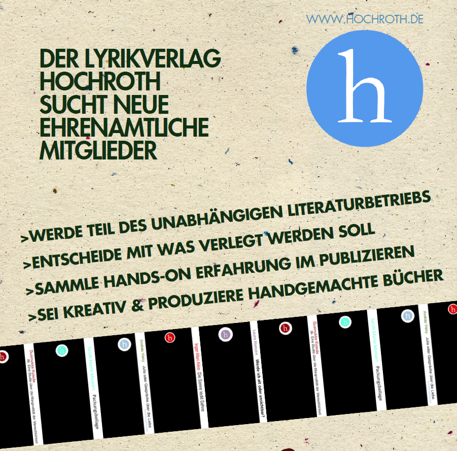 Plakat mit Logo des Verlags