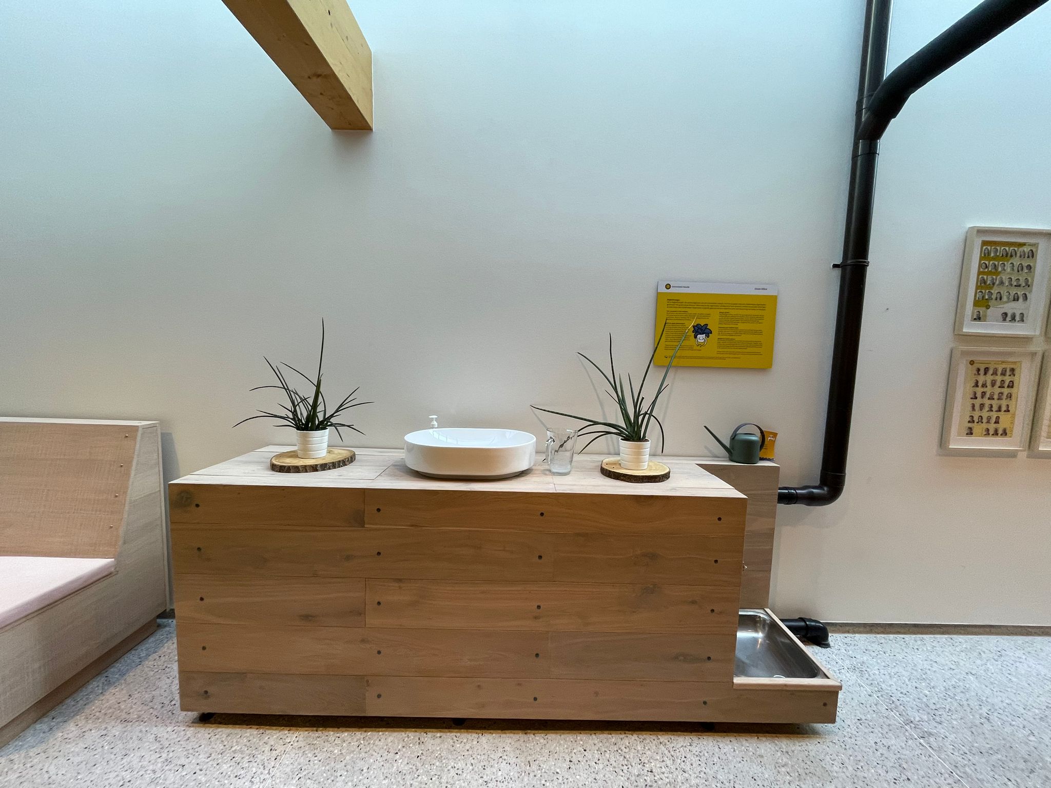 Grey water station for filling watering cans