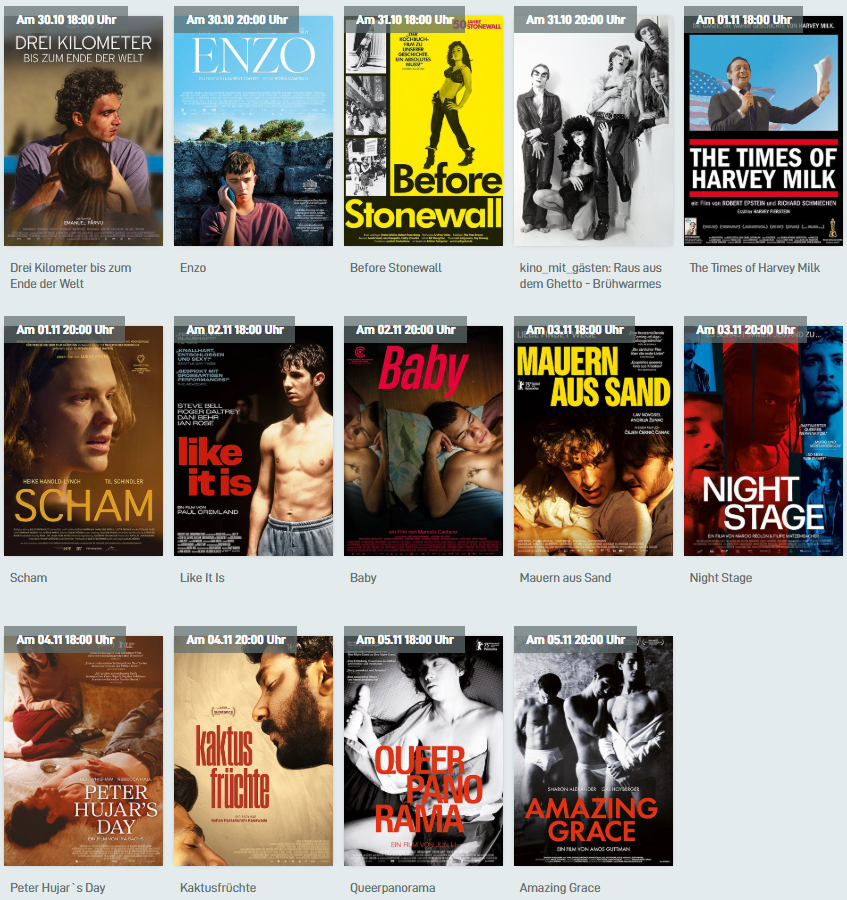 Screenshot der verlinkten Webseite mit Filmplakaten