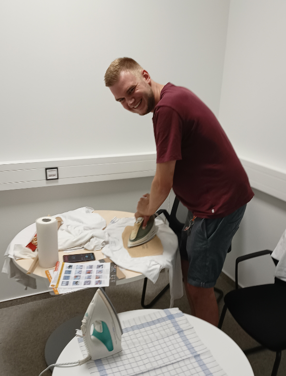Dennis ironing