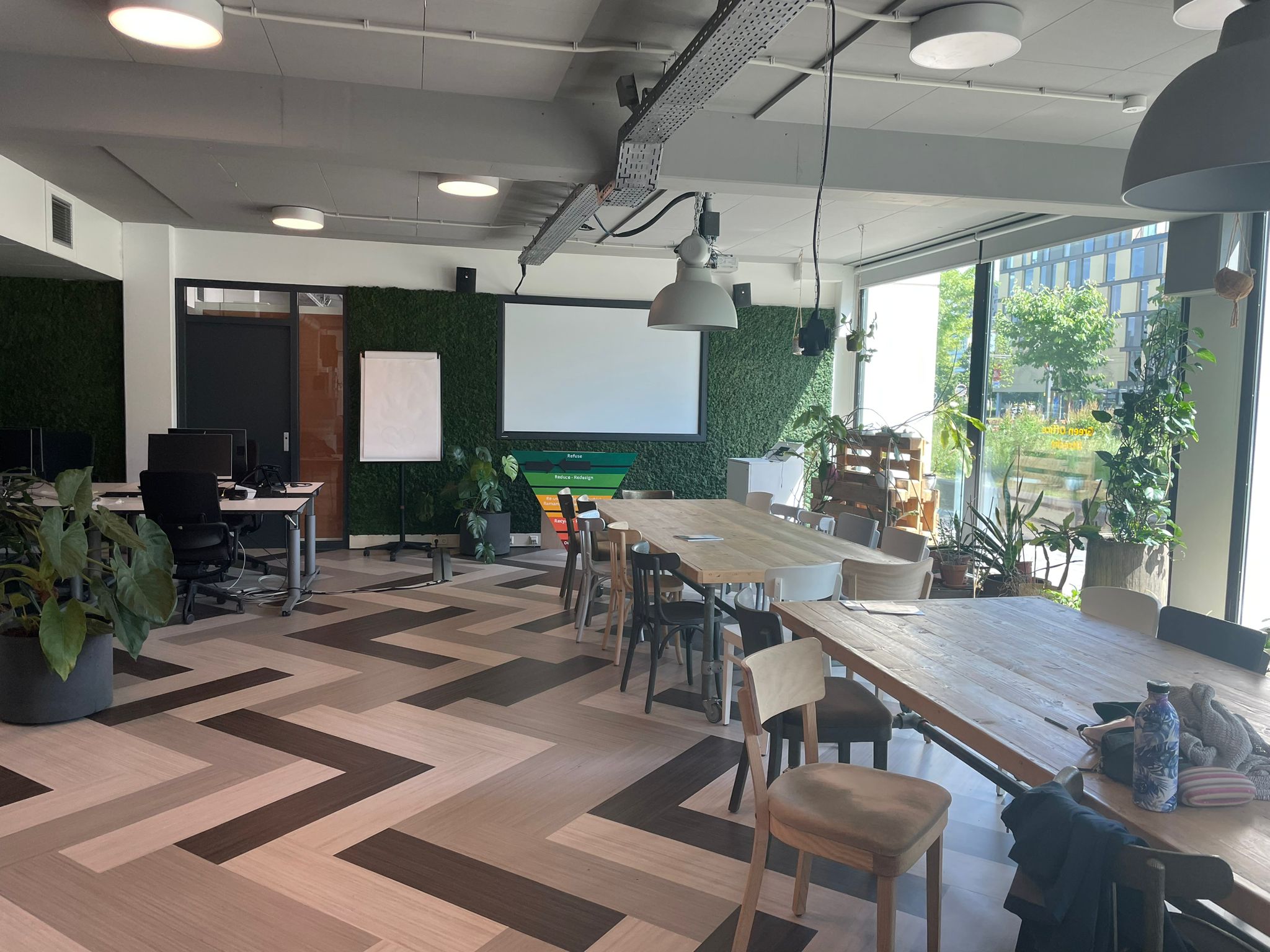Green Office premises with conference table