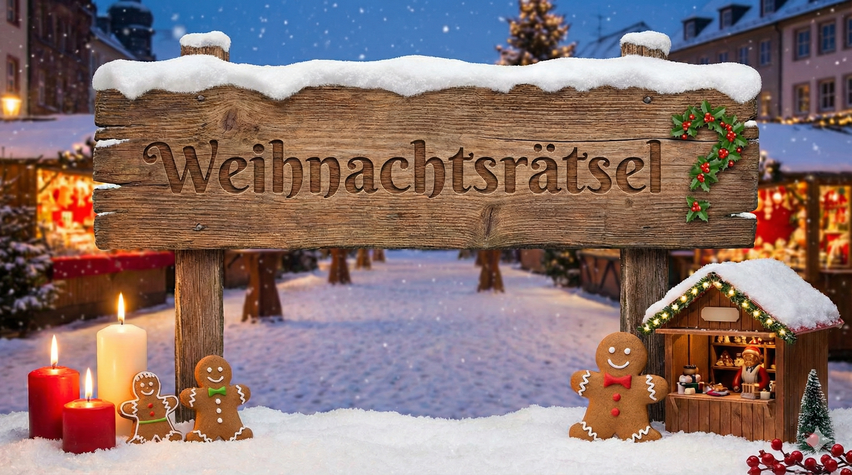 Weihnachtliches Logo fr das Weihnachtsrtsel