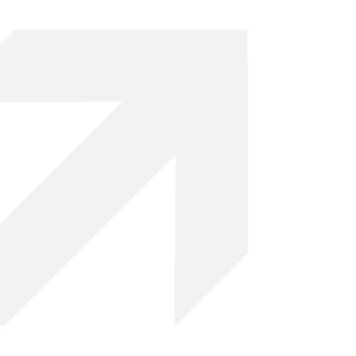 Light grey arrow pointing upwards to the right on a white background