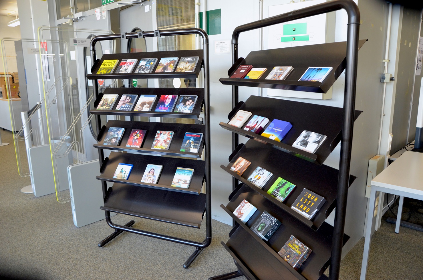 DVDs und CDs am Eingang