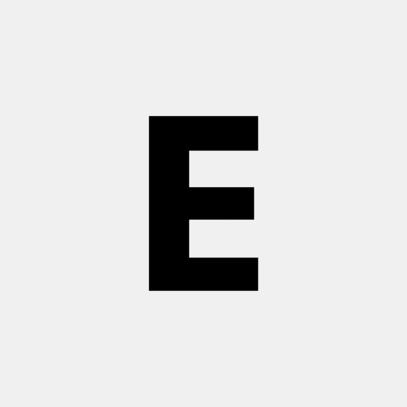 Grafik zum Thema "OER verwenden" bestehend aus dem Buchstaben "E"