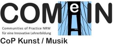 Logo ComeIn mit Untertitel CoP Kunst/Musik