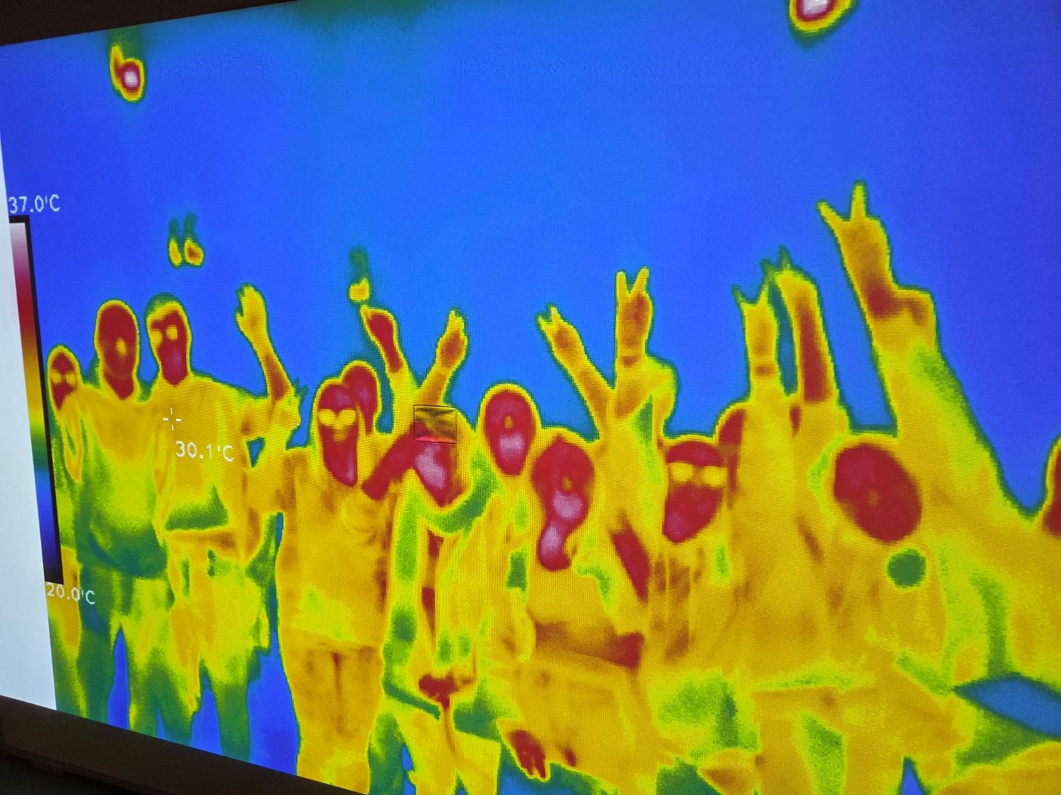 Bild mit einer Wärmebildkamera geschossen