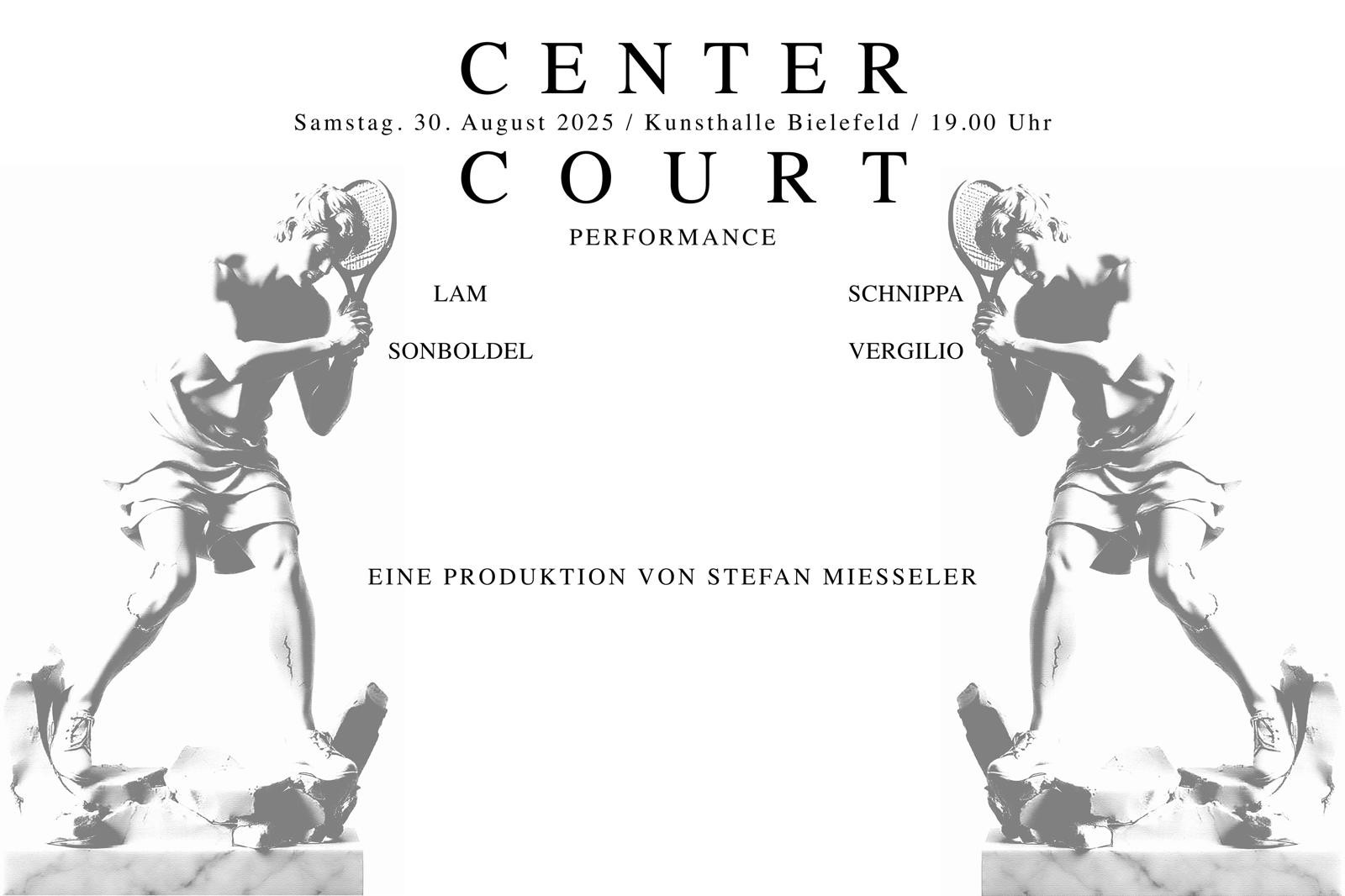 Tennis-spielende Marmor-Statuen