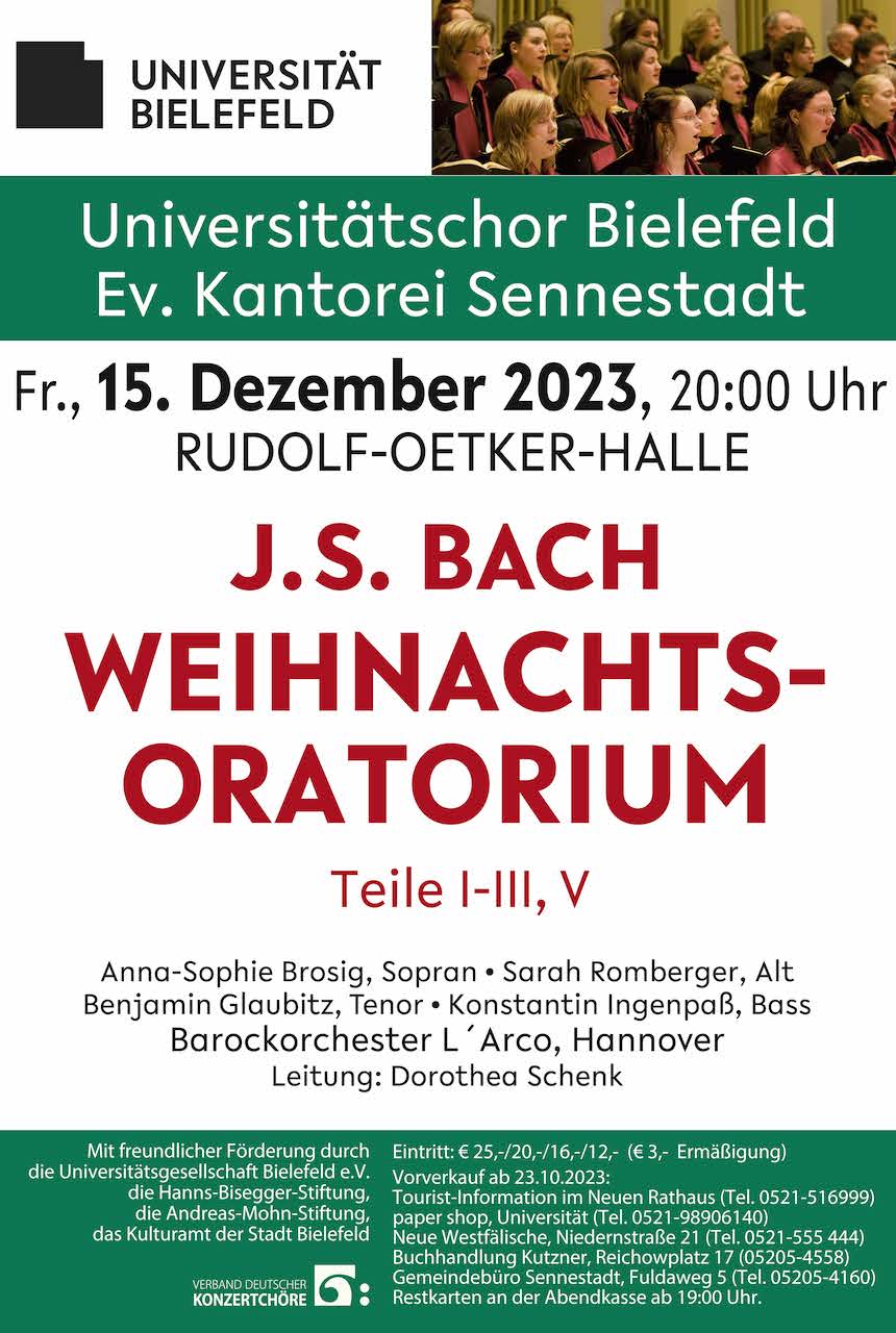 Plakat für das Konzert am 15. Dezember 2023