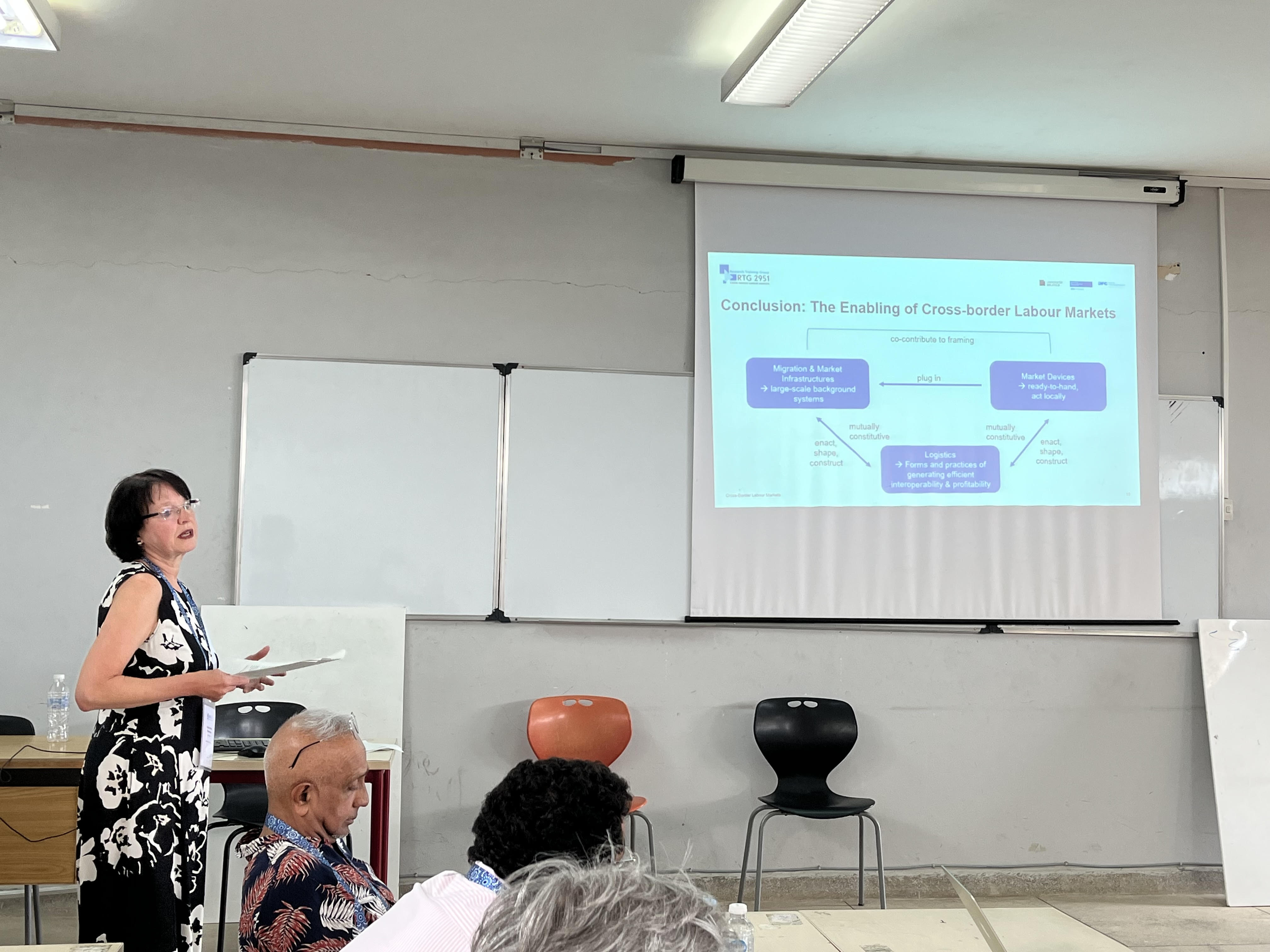 Ursula Mense Petermann giving a presentation at the ISA Forum in Rabat.