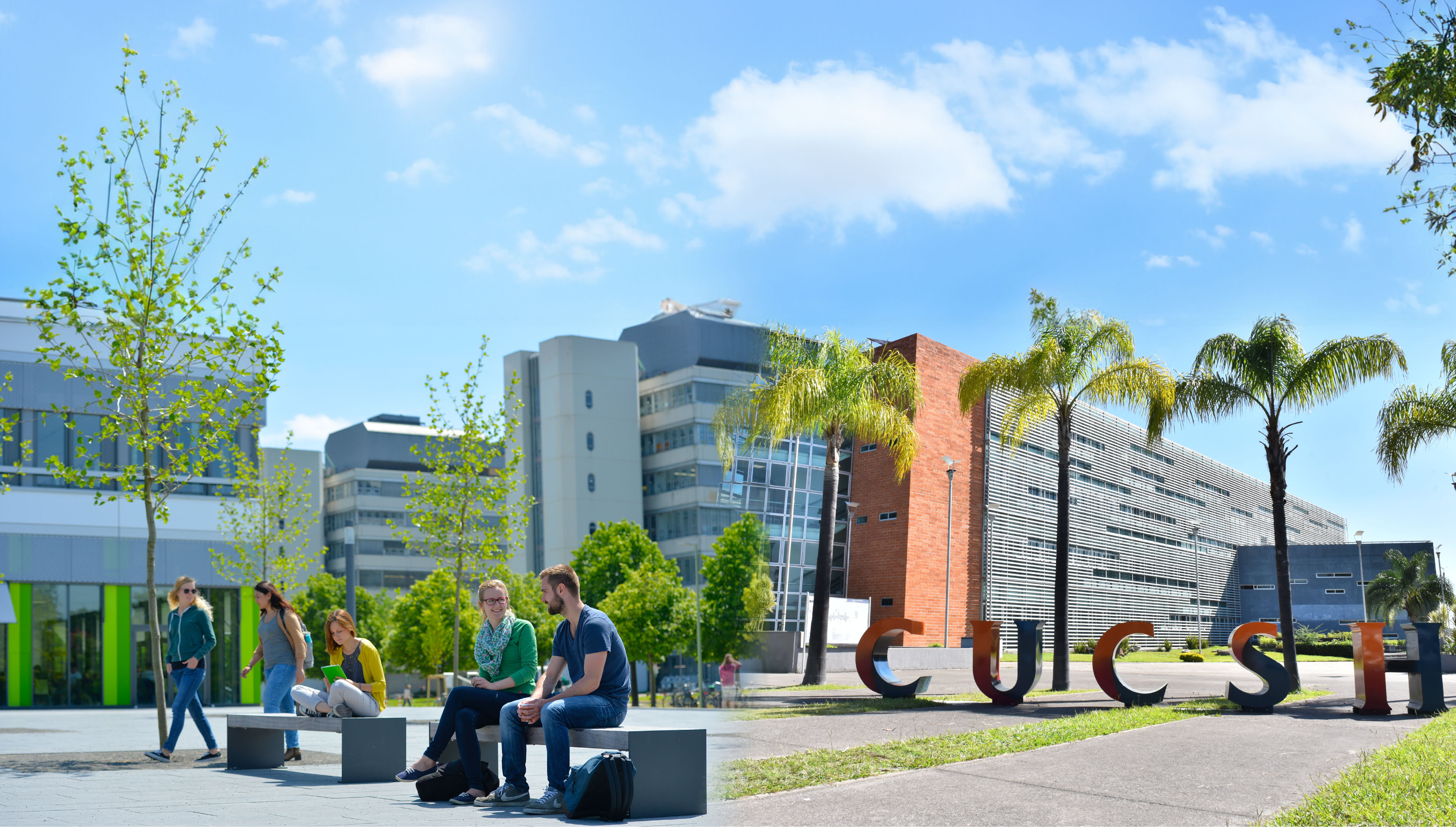 Image montage of the universities of Bielefeld and Guadalajara