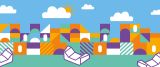 bunte Campus Sommer Illustration
