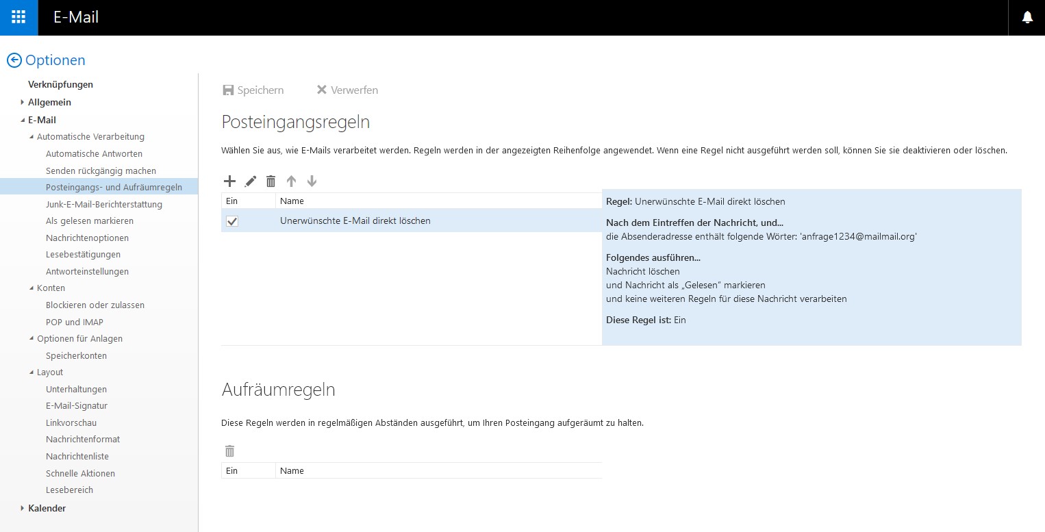 E-Mail-Filter einrichten - Universität Bielefeld