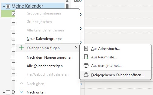 Kalender unter Outlook abonnieren - Universität Bielefeld