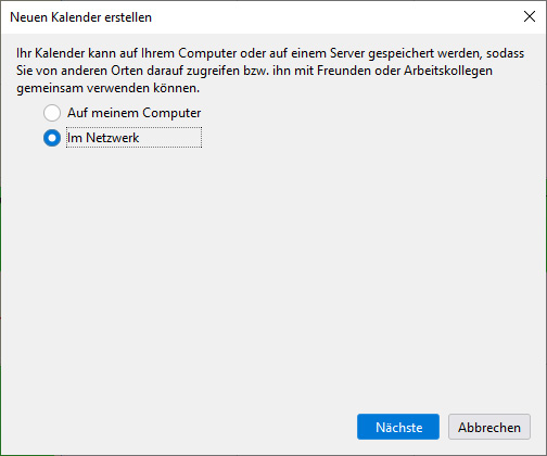 Kalender unter Thunderbird einbinden - Universität Bielefeld