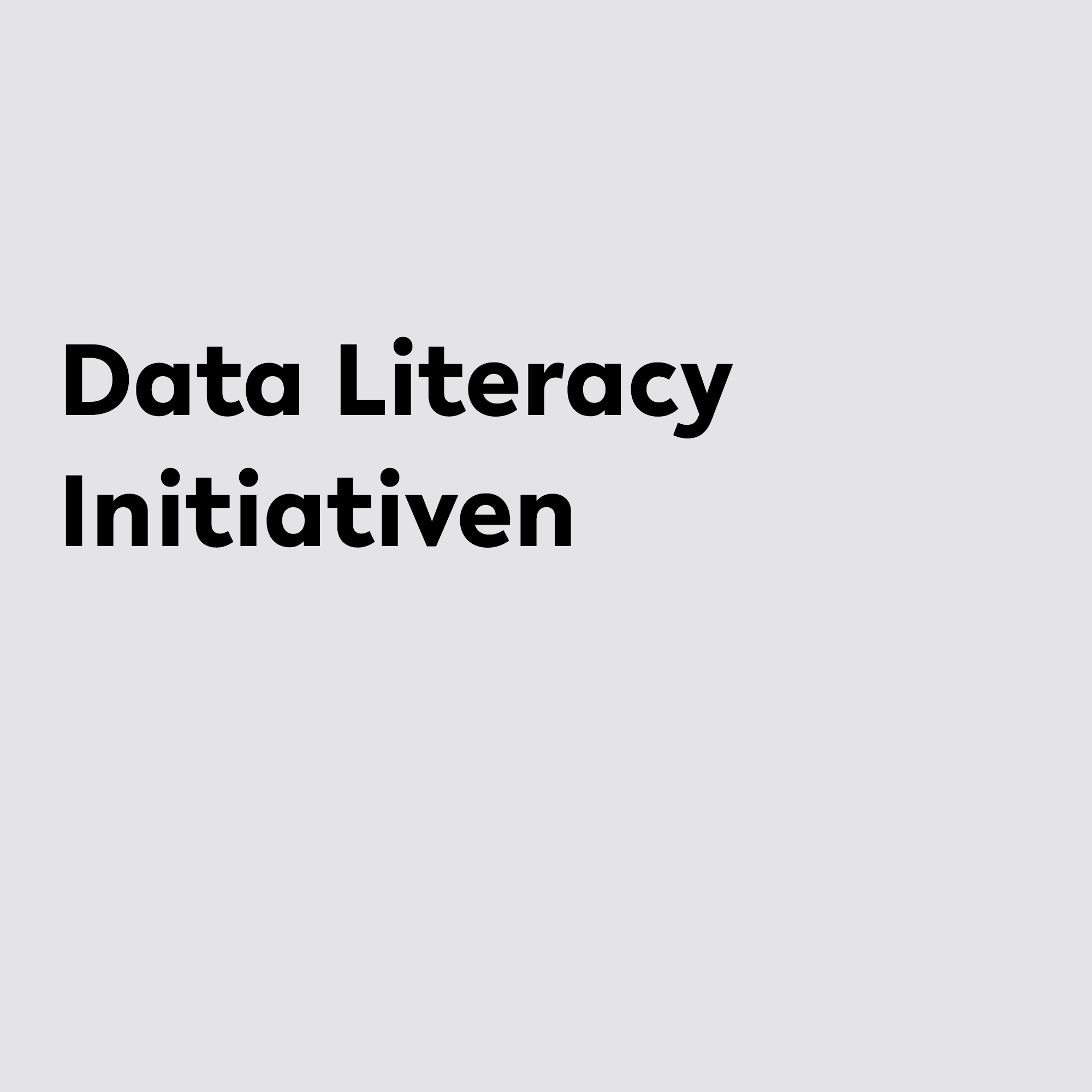 Data Literacy Initiativen