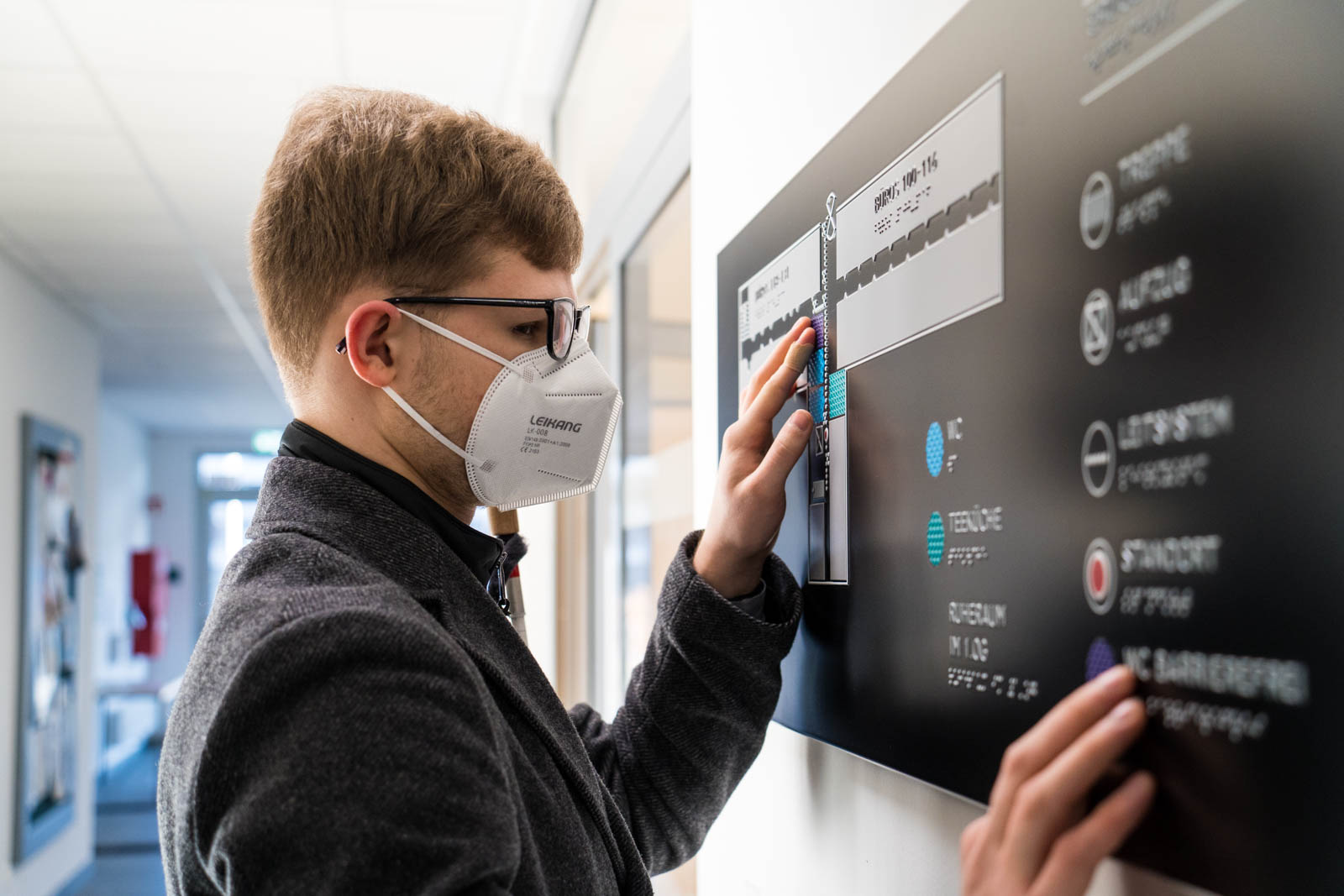  Blind student at tactile board