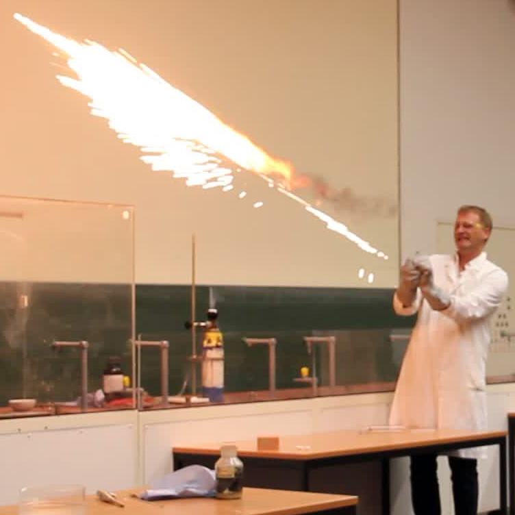 Bert with burning trimethylaluminum