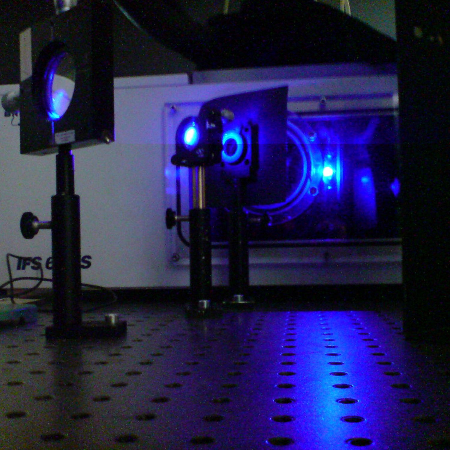 Laser with blue light