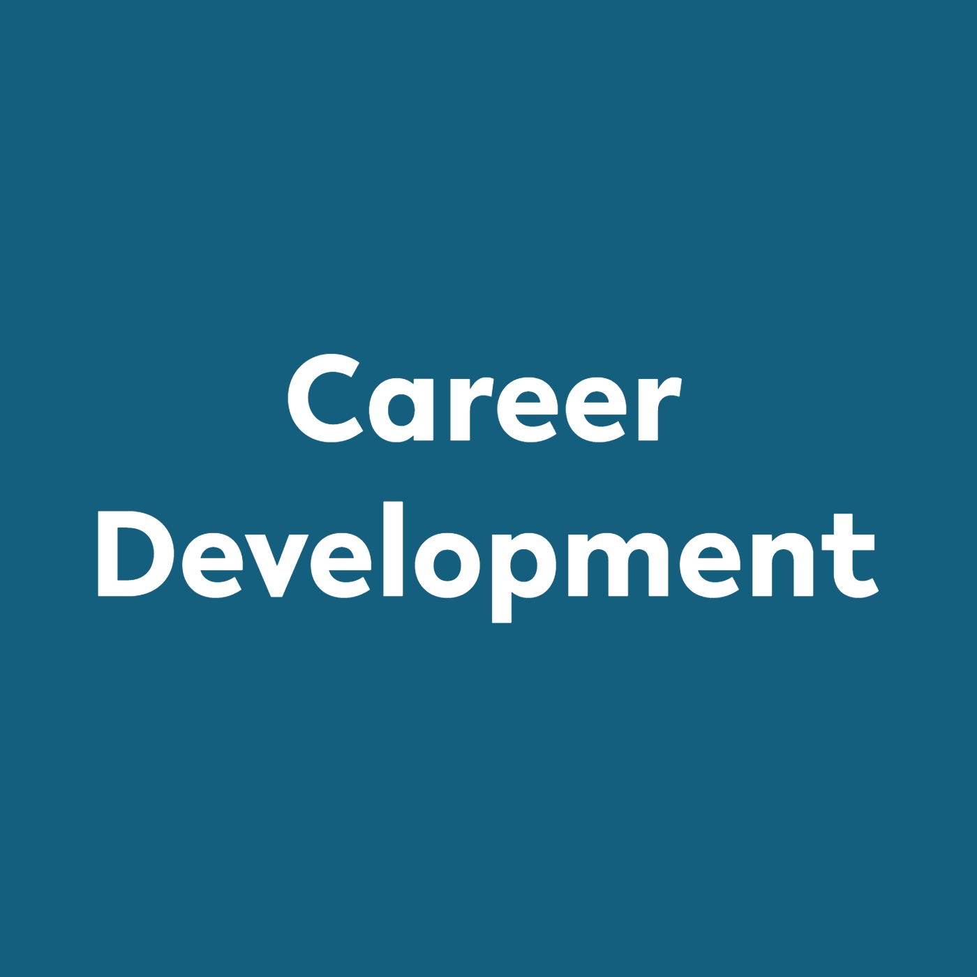 Blue box with text Career Development