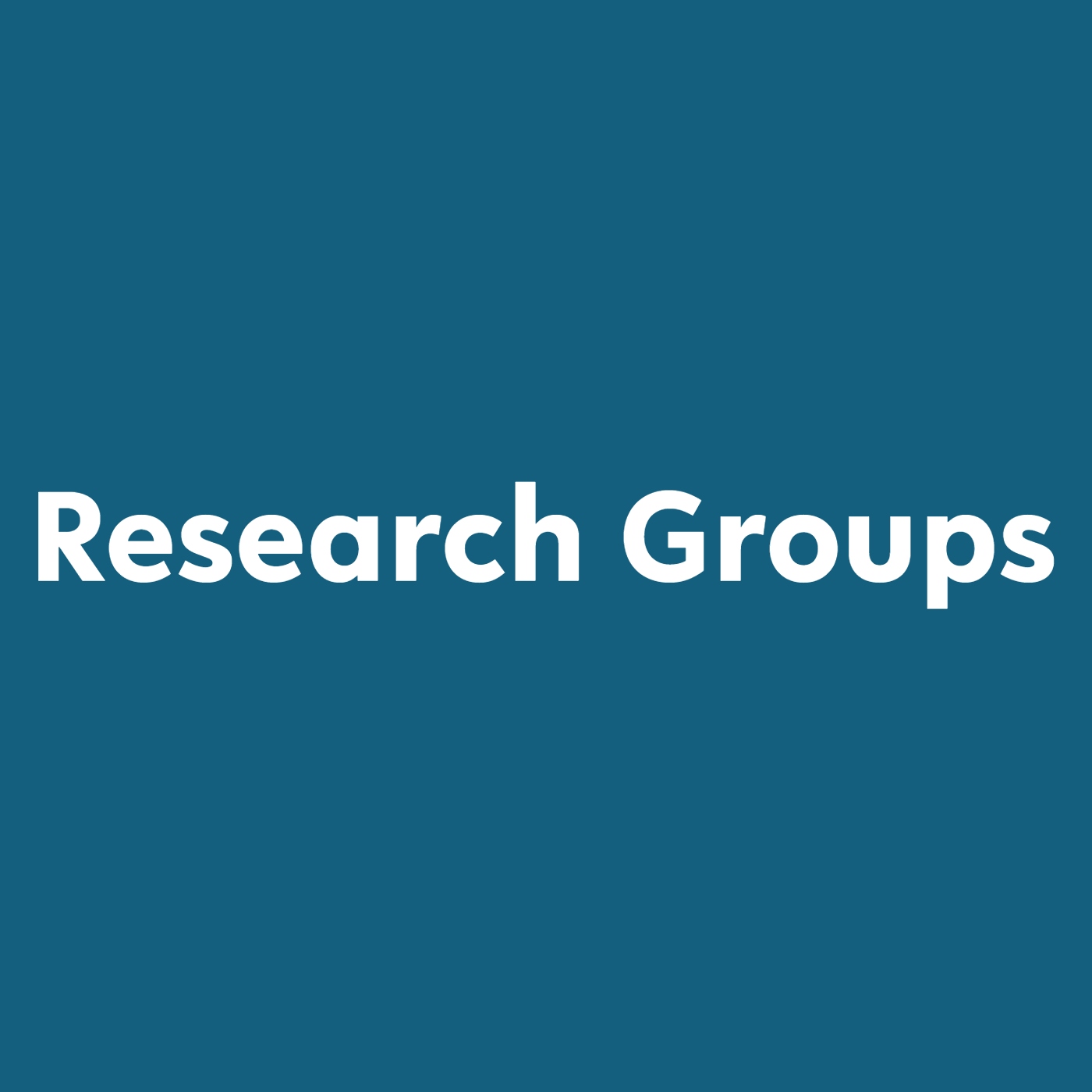Blue box with text Research Groups