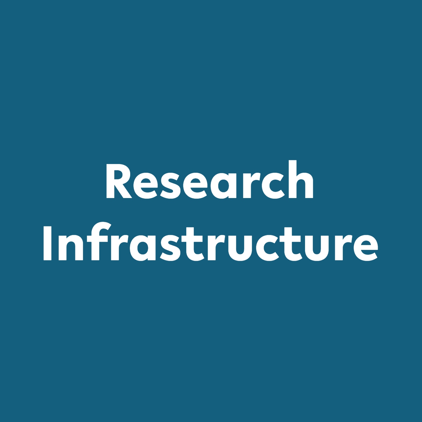 Blue box with text Research Infrastructure