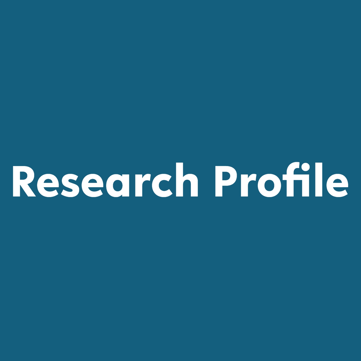 Blue box with text Research Profile