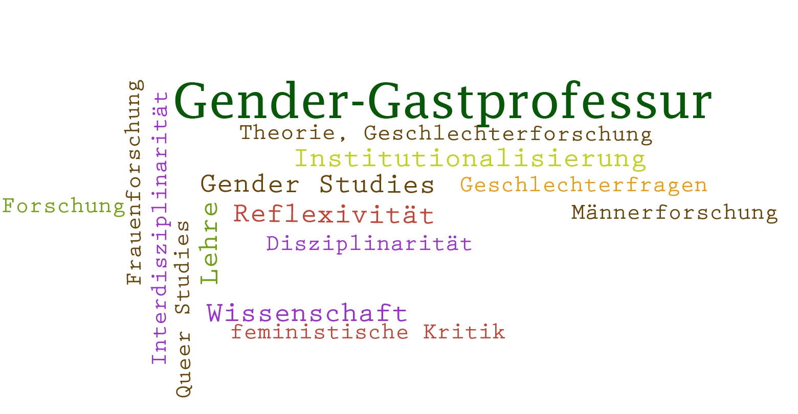 Wortwolke zur Gender-Gastprofessur