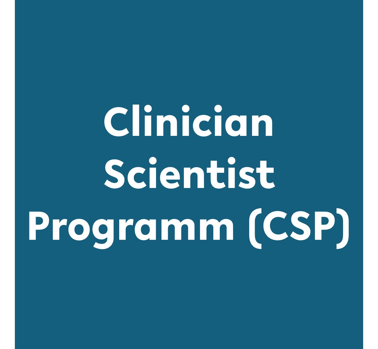 Clinician Scientist Programm (CSP)