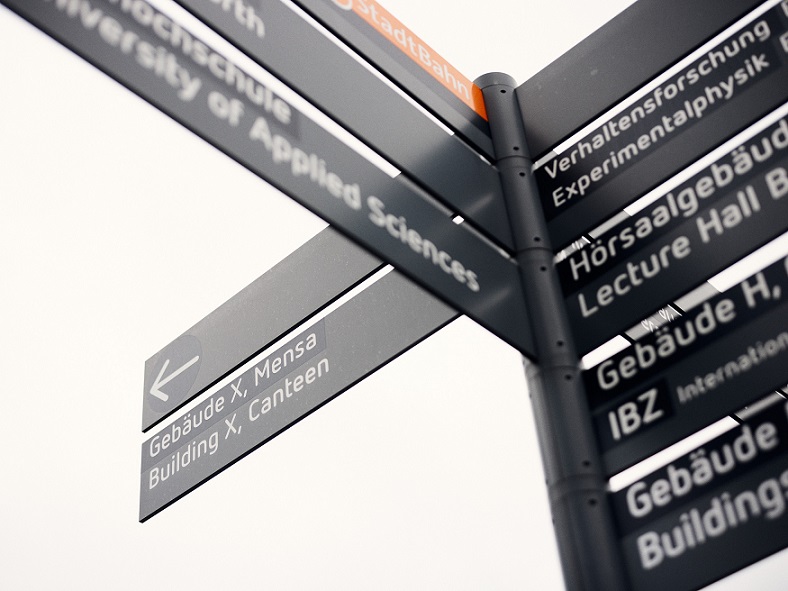 Guidance system on the campus of Bielefeld University