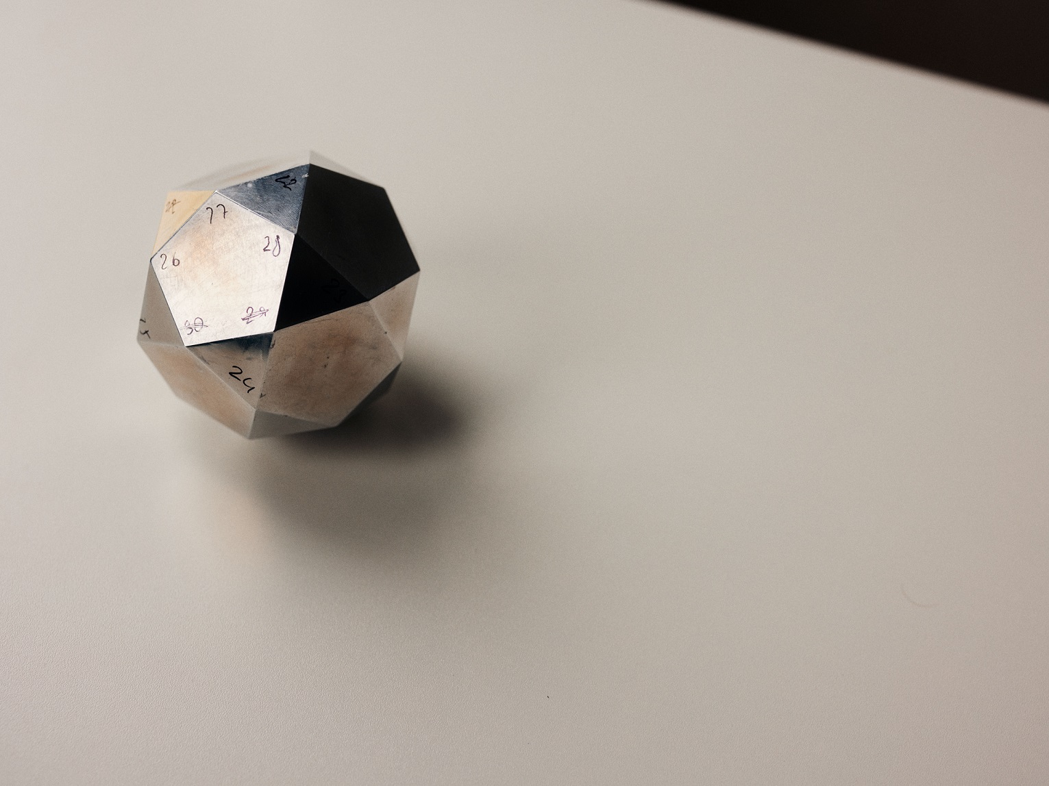 Metal cube with multiple surfaces