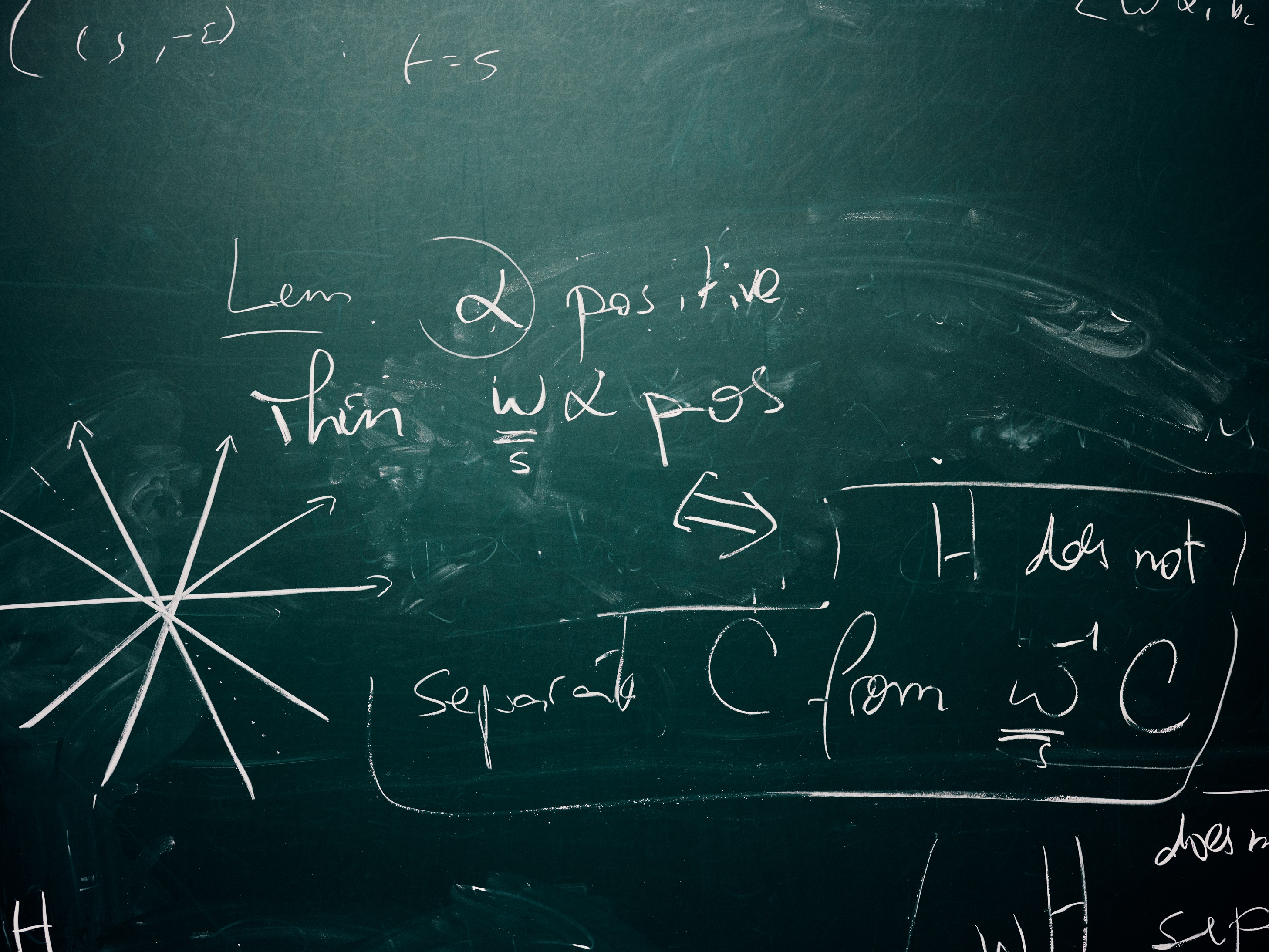 Blackboard with mathematical notes