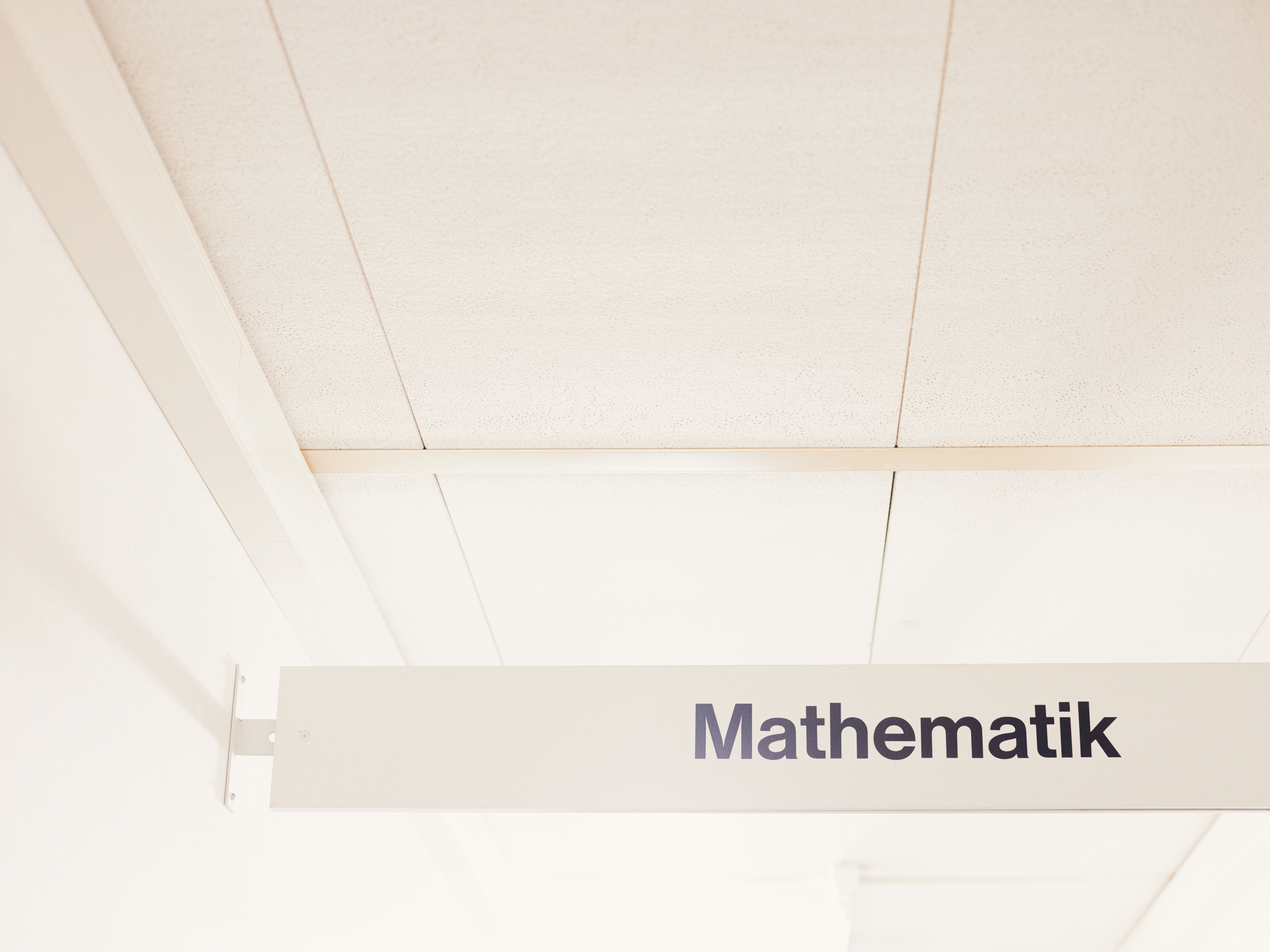 Sign with inscription "Mathematics"