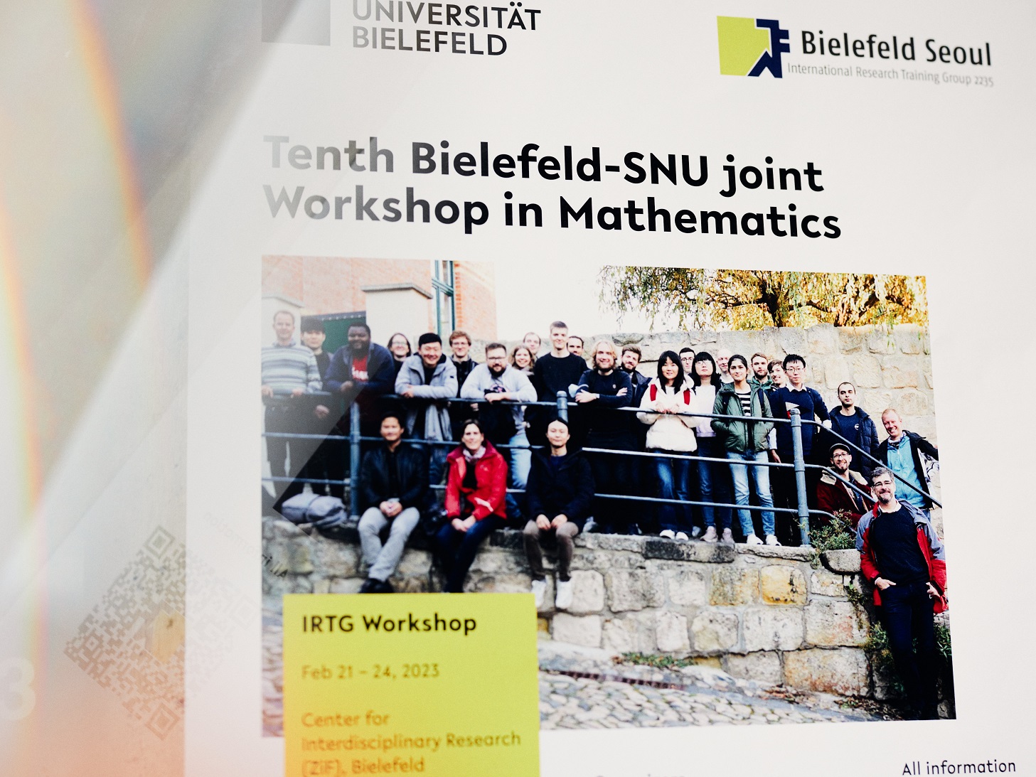 Ankündigungsposter des zehnten gemeinsamen Workshops von Bielefeld und SNU in Mathematik