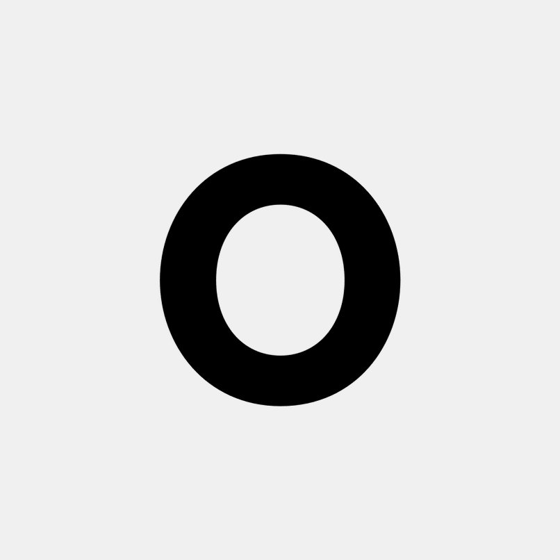 Grafik zum Thema "Was sind OER?" bestehend aus dem Buchstaben "O"