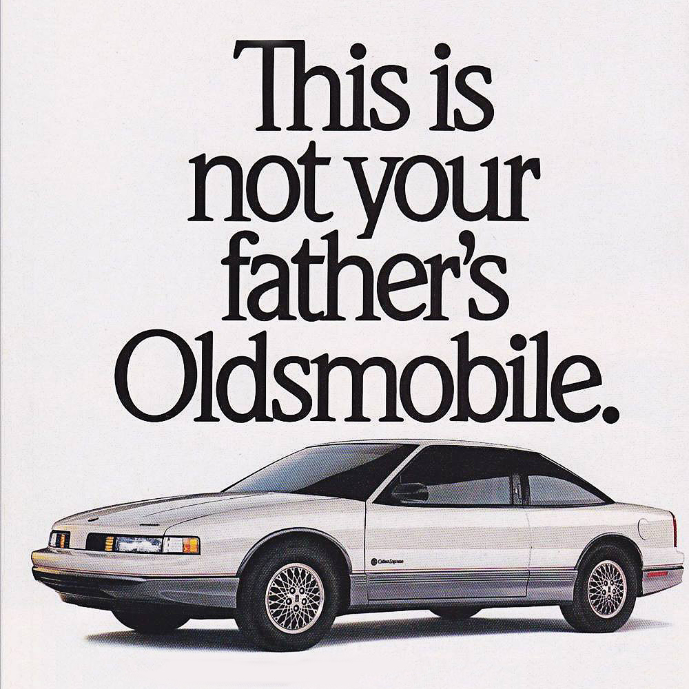 Werbung von General Motors für das Oldsmobile