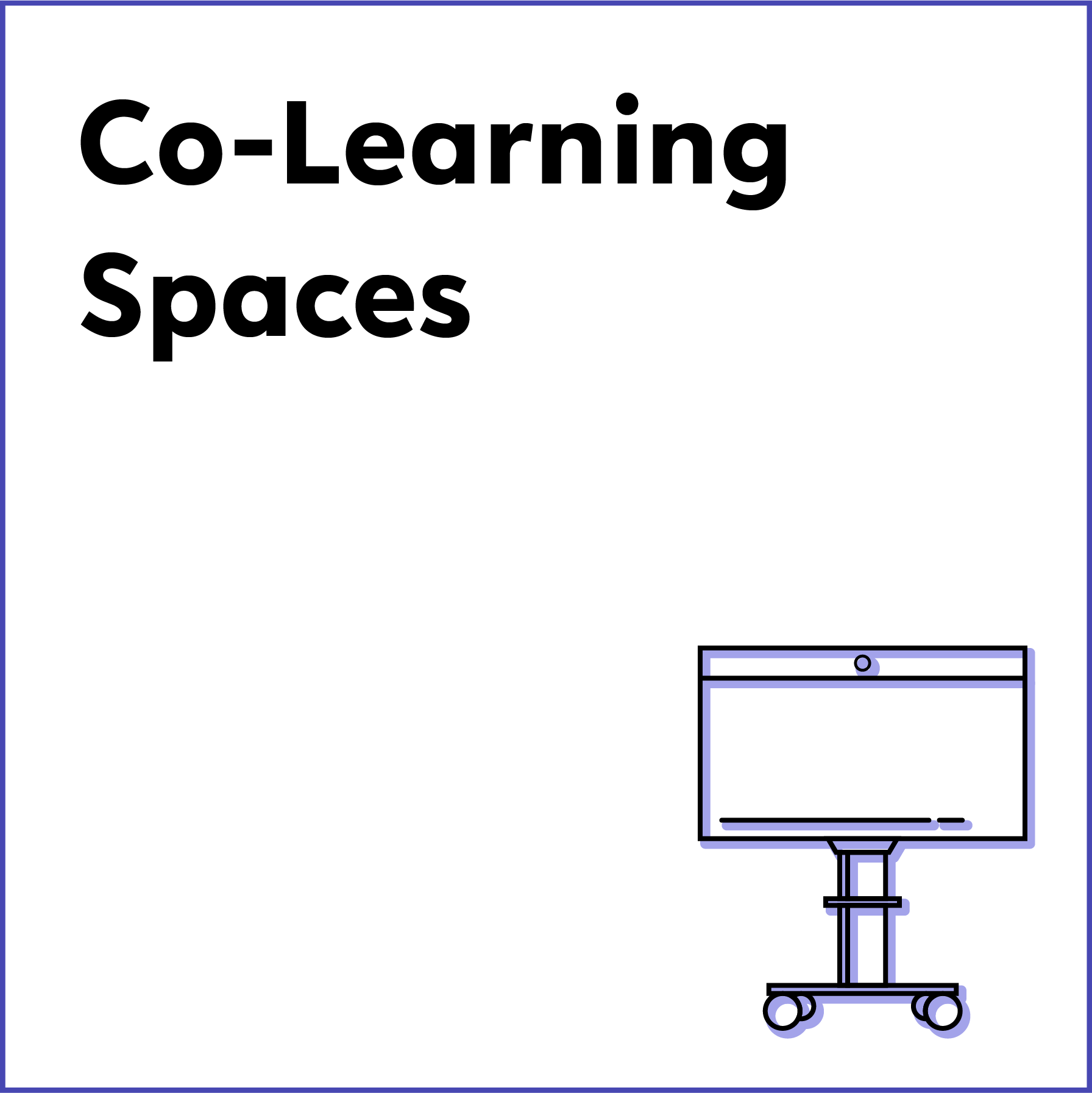 Icon mit Videokonferenzdisplay für Co-Learning Spaces
