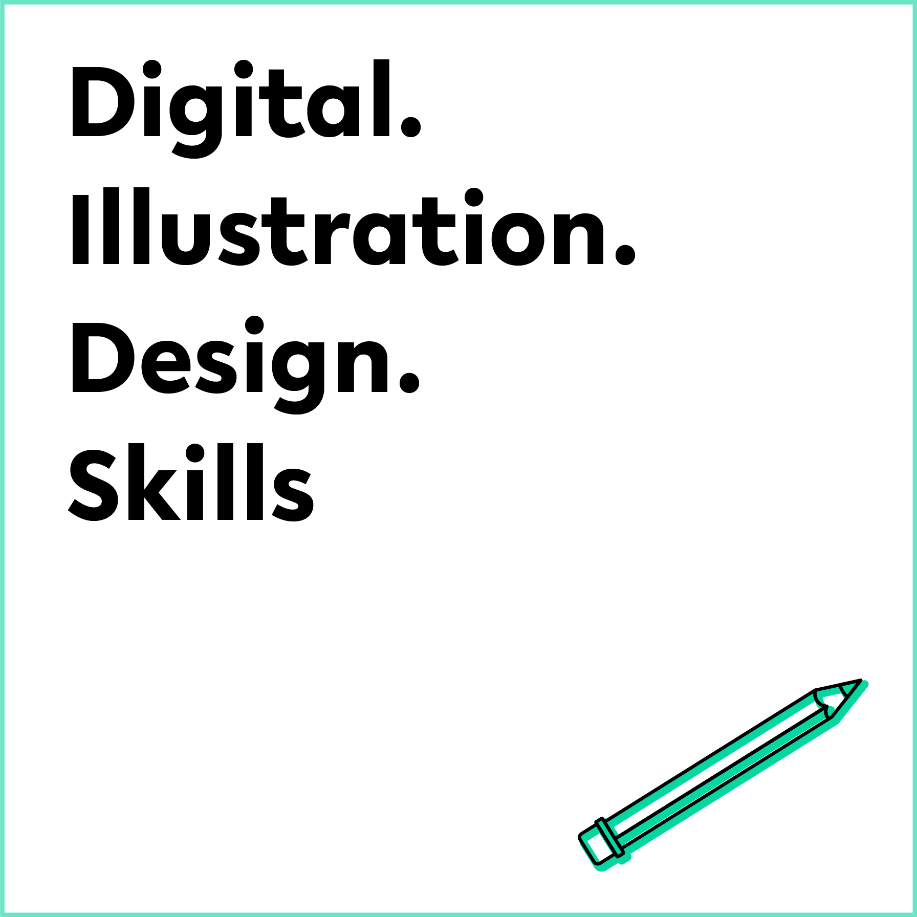 Icon für Digital Illustration Design Skills mit kleinem Malstift