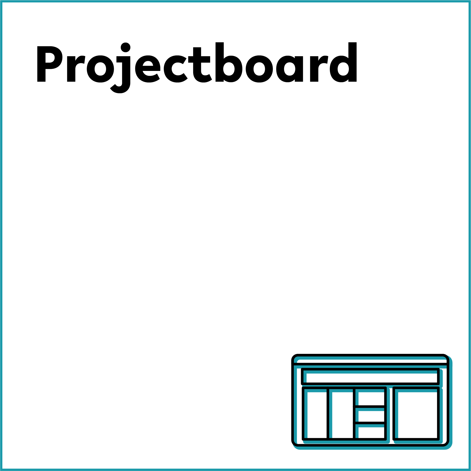 Icon mit Anwendung für Projectboard
