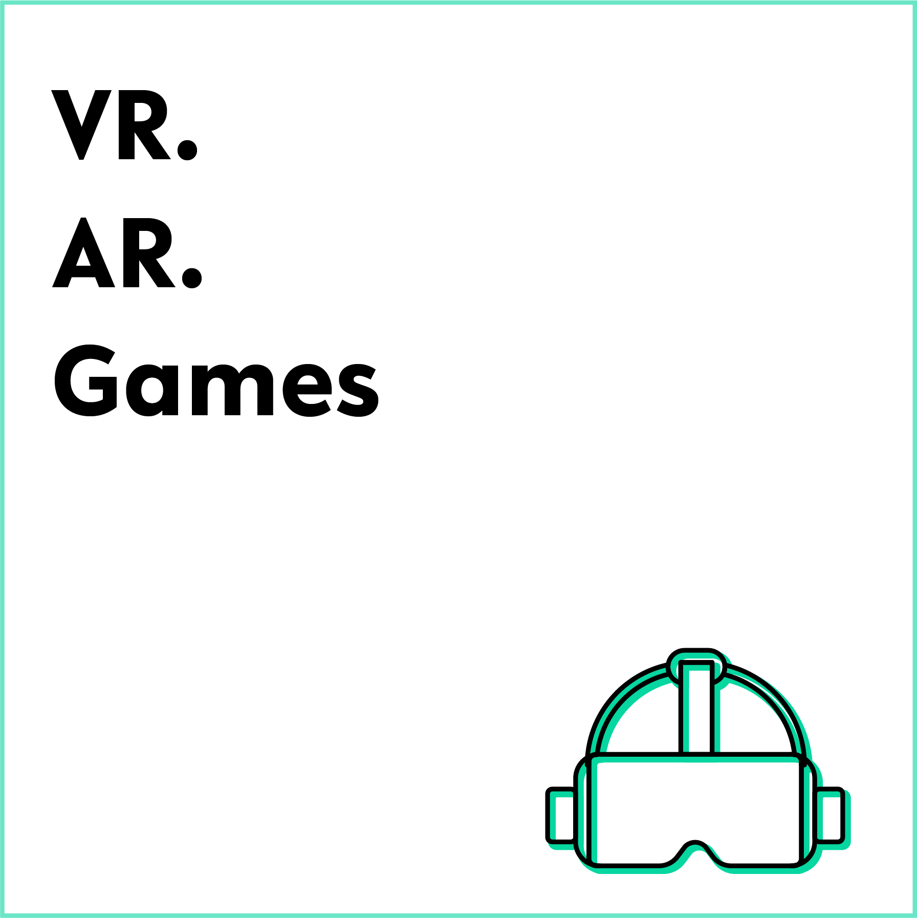 Icon für VR AR Games mit kleinem VR-Headset