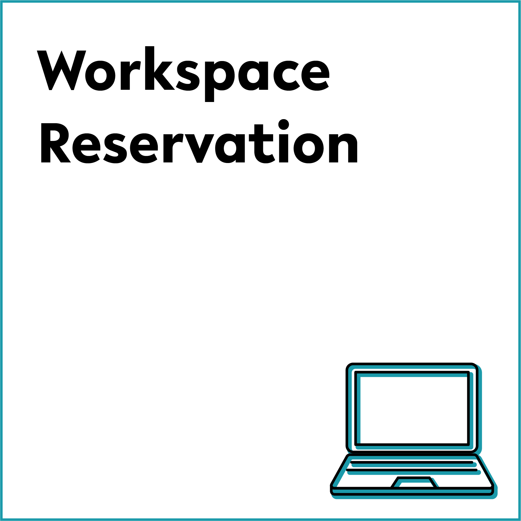 Icon mit Laptop für Workspace Reservation