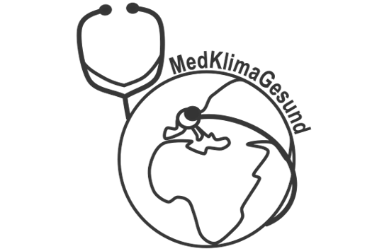 Logo des Projekts: Weltkugel, die von einem Stethoskop umwickelt wird.