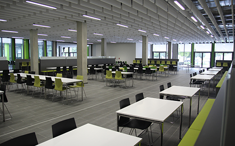 Seating area of the refectory in building X