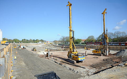 Start of construction work for building X